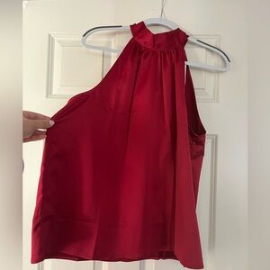 NWT GAP Red Silk Halter Top